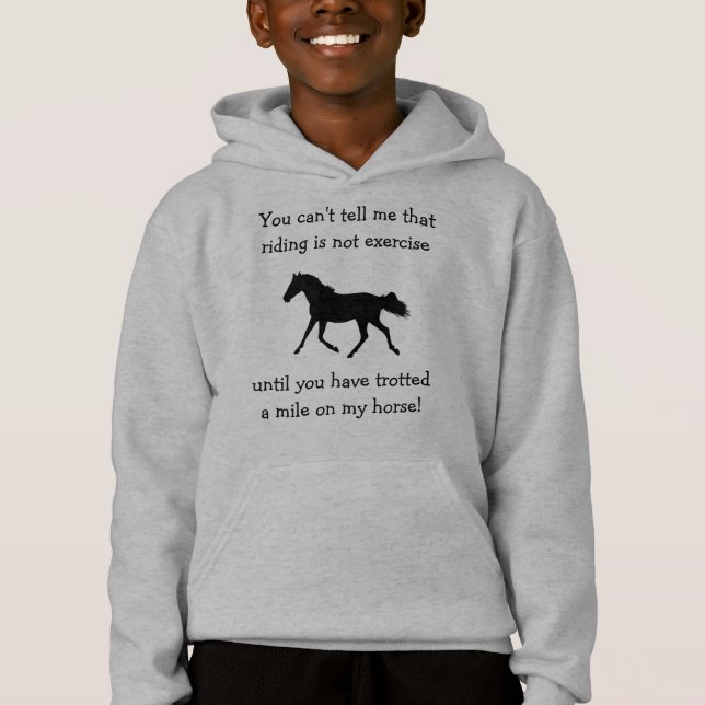 Equestrian Horse & Exercise Funny Hoodie (Front)