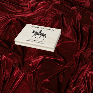 Equestrian Horse Jockey Rubber Stamp