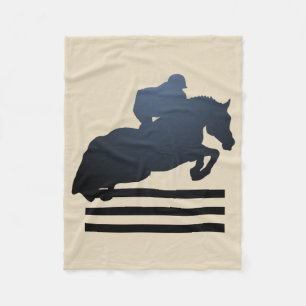 Equestrian Horse Jumping Hunters Jumpers Blanket