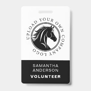 Equestrian Horse Logo Volunteer Employee QR Code Badge