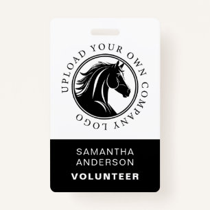 Equestrian Horse Logo Volunteer Employee QR Code Badge