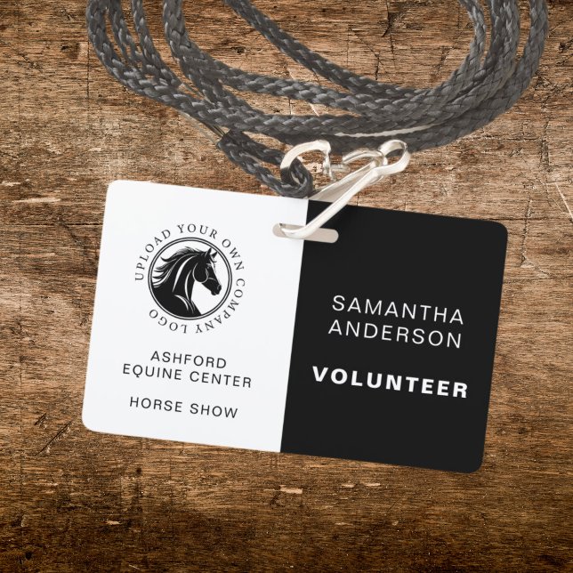 Equestrian Horse Logo Volunteer Employee QR Code Badge (Creator Uploaded)
