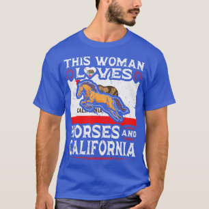 Equestrian Horse Lover Horseback Riding California T-Shirt