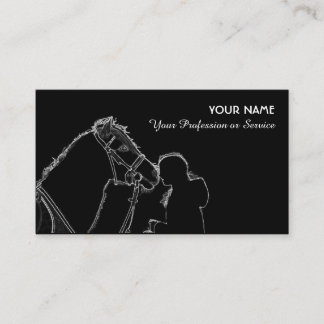 Equestrian horse lovers and riding enthusiasts bus business card