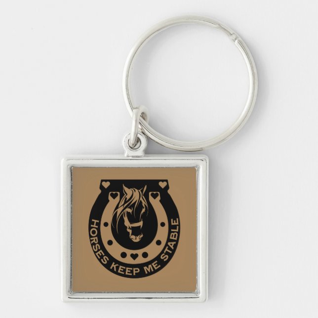 Equestrian Horse Riders Keychain (Front)