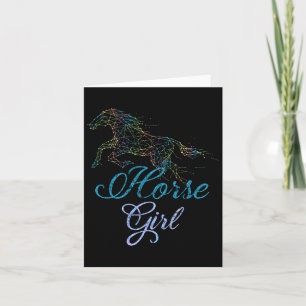 Equestrian Horse Riding Horse Girls Women Gift Ani Card