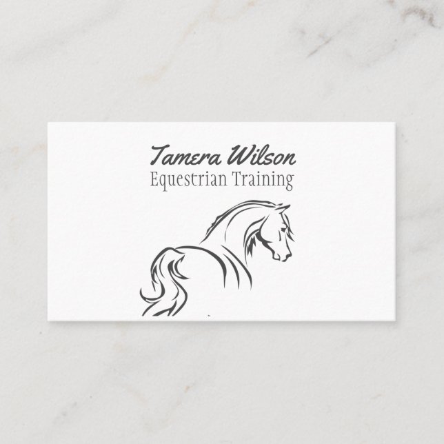 Equestrian Horse Training Service Business Card (Front)
