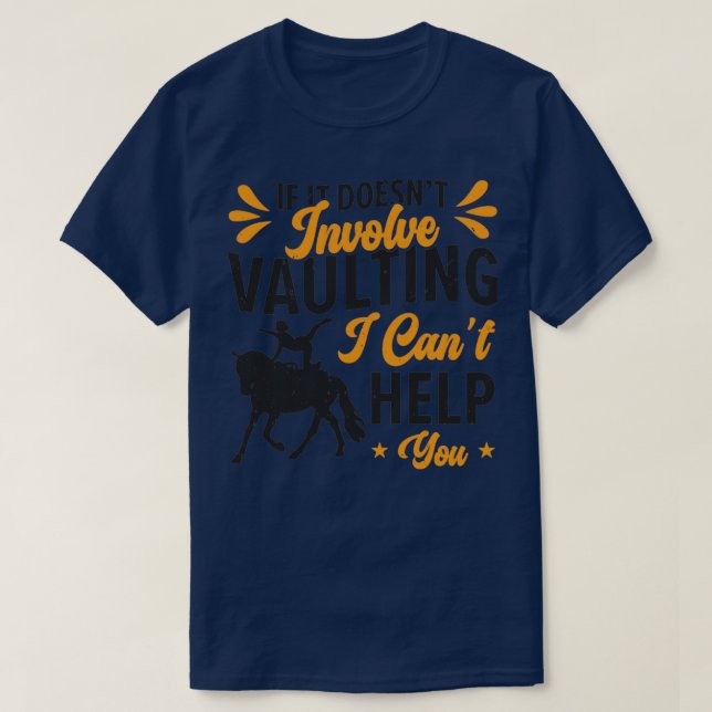 Equestrian Horse Vaulting Horseback Riding Acrobat T-Shirt (Design Front)
