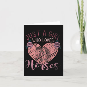 Equestrian Horseback Riding Women Girls Kids Horse Card