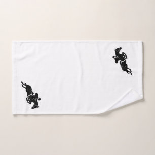 Equestrian Jumper White Hand Towel