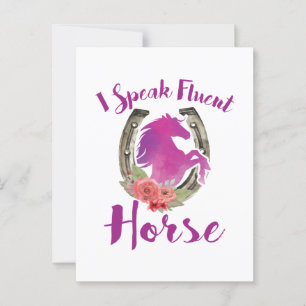 Equestrian Lover Trainer I Speak Fluent Horse Postcard