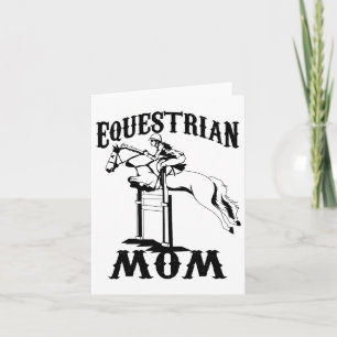 Equestrian Mom Cool Girl Ladies Horse Racers Funny Card