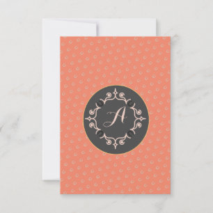 Equestrian Monogram Lucky Horse Shoe Personalized Thank You Card