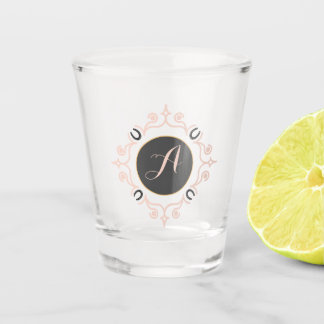 Equestrian Monogram Lucky Horse Shoe Shot Glass