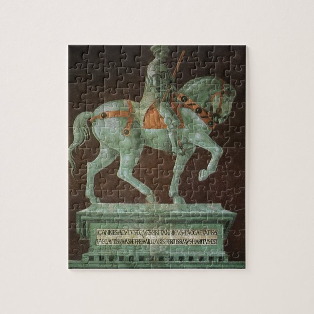 Equestrian Monument to Sir John Hawkwood, Uccello Jigsaw Puzzle (Vertical)