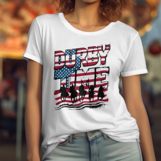 Equestrian Patriots Riding Before American Flag T-Shirt (Creator Uploaded)