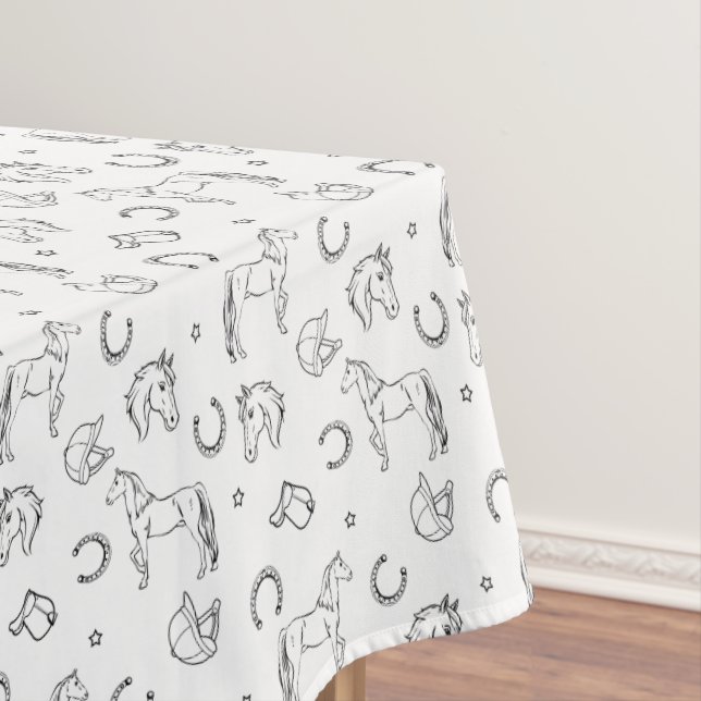 Equestrian Pattern  Tablecloth (In Situ)