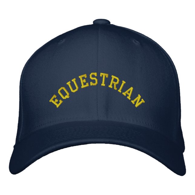Equestrian Personalized Name Horse Rider Embroidered Hat (Front)