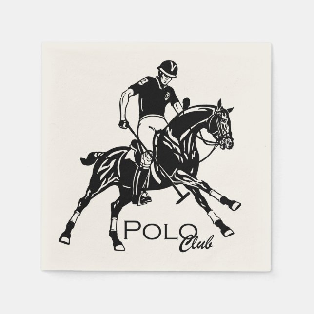 equestrian polo sport club napkin (Front)