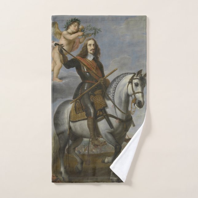 “Equestrian Portrait" art hand towel (Hand Towel)