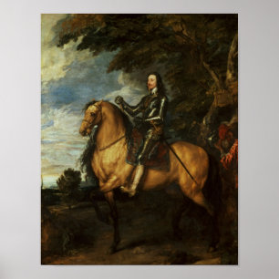 Equestrian Portrait of Charles I c.1637-38 Poster