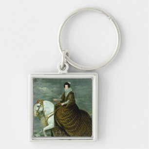 Equestrian portrait of Elisabeth de France Keychain