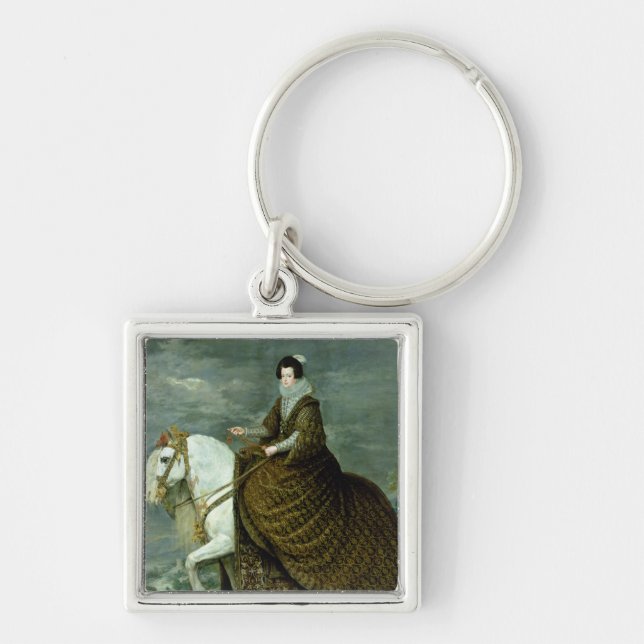 Equestrian portrait of Elisabeth de France Keychain (Front)