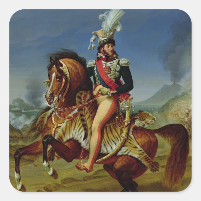 Equestrian Portrait of Joachim Murat  1812 Square Sticker (Front)