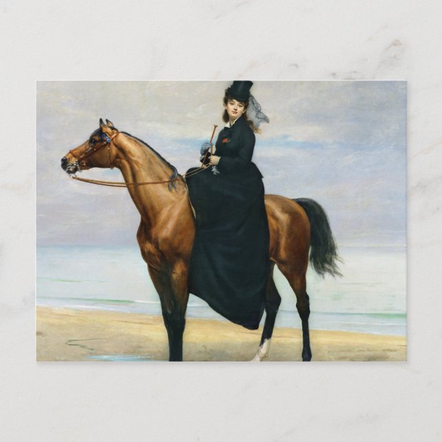 Equestrian Portrait of Mademoiselle Croizette Postcard (Front)