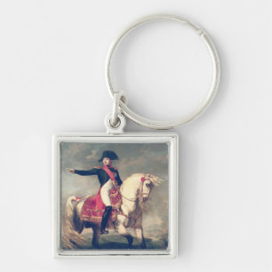 Equestrian Portrait of Napoleon I  1810 Keychain