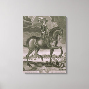 Equestrian Portrait of Oliver Cromwell (1599-1658) Canvas Print