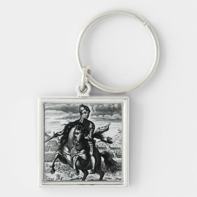 Equestrian portrait of Oliver Cromwell Keychain (Front)