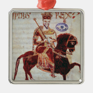 Equestrian portrait of Pepin King of Italy Metal Ornament