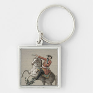 Equestrian portrait of Prince Charles Keychain