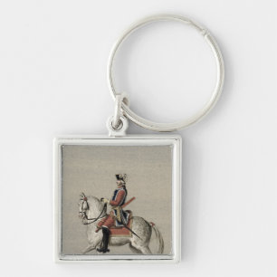 Equestrian portrait of Prince Charles Keychain