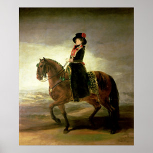 Equestrian portrait of Queen Maria Luisa Poster