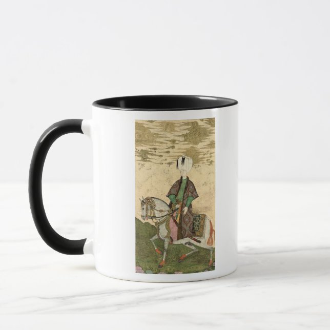 Equestrian portrait of Sultan Osman II  1618 Mug (Left)