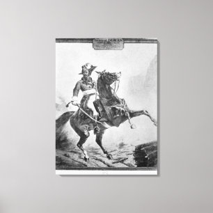 Equestrian portrait of Thomas Alexandre Canvas Print