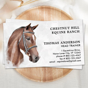 Equestrian Professional Personalized Equine Horse Business Card