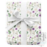 Equestrian Purple Wedding Gift Wrapping Paper<br><div class="desc">Celebrate a special day with this Equestrian Purple Floral Wedding Gift Wrapping Paper. Perfect for brides,  crafters,  and creatives,  this charming wrap adds an equestrian,  whimsical,  floral and rustic touch to wedding gifts,  bridal showers,  and celebration projects. Available in multiple roll sizes and colours. Find more at www.hotpocketgraphics.com</div>