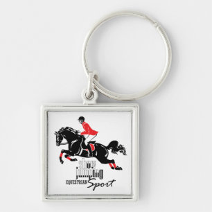 equestrian show jumping keychain