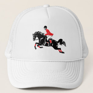 equestrian show jumping trucker hat