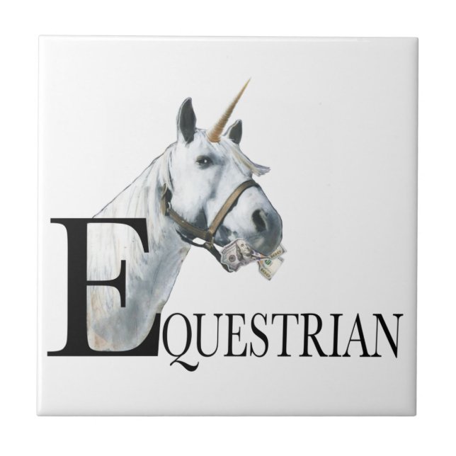 Equestrian side eye unicorn  T-Shirt Tile (Front)