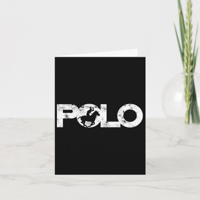Equestrian - Sport - Mallet Polo Horseback Riding  Card (Front)