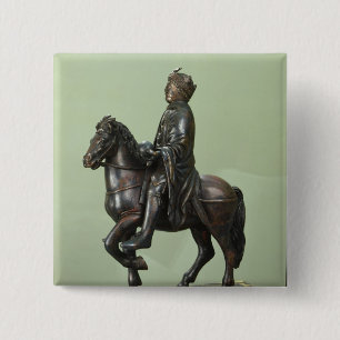 Equestrian statue of Charlemagne 2 2 Inch Square Button