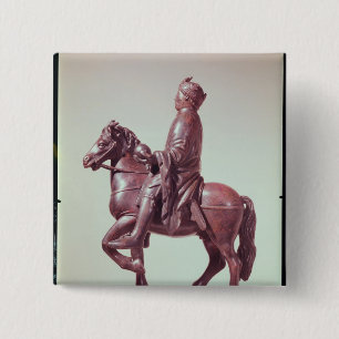 Equestrian statue of Charlemagne 2 Inch Square Button