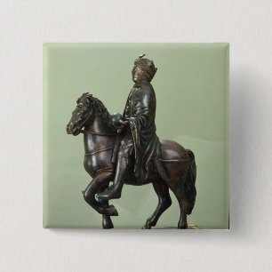 Equestrian statue of Charlemagne 2 Inch Square Button
