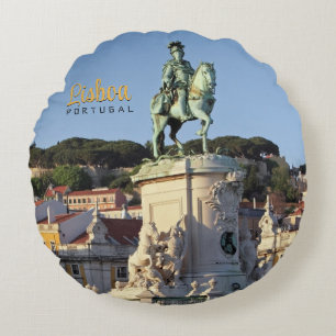 Equestrian statue of King José I, Lisbon Round Pillow