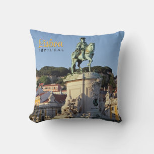 Equestrian statue of King José I, Lisbon Throw Pillow