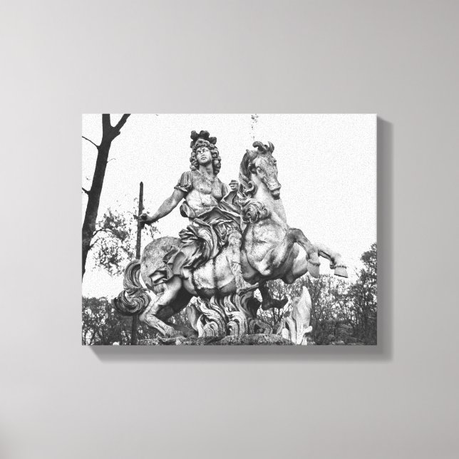 Equestrian statue of Louis XIV Canvas Print (Front)